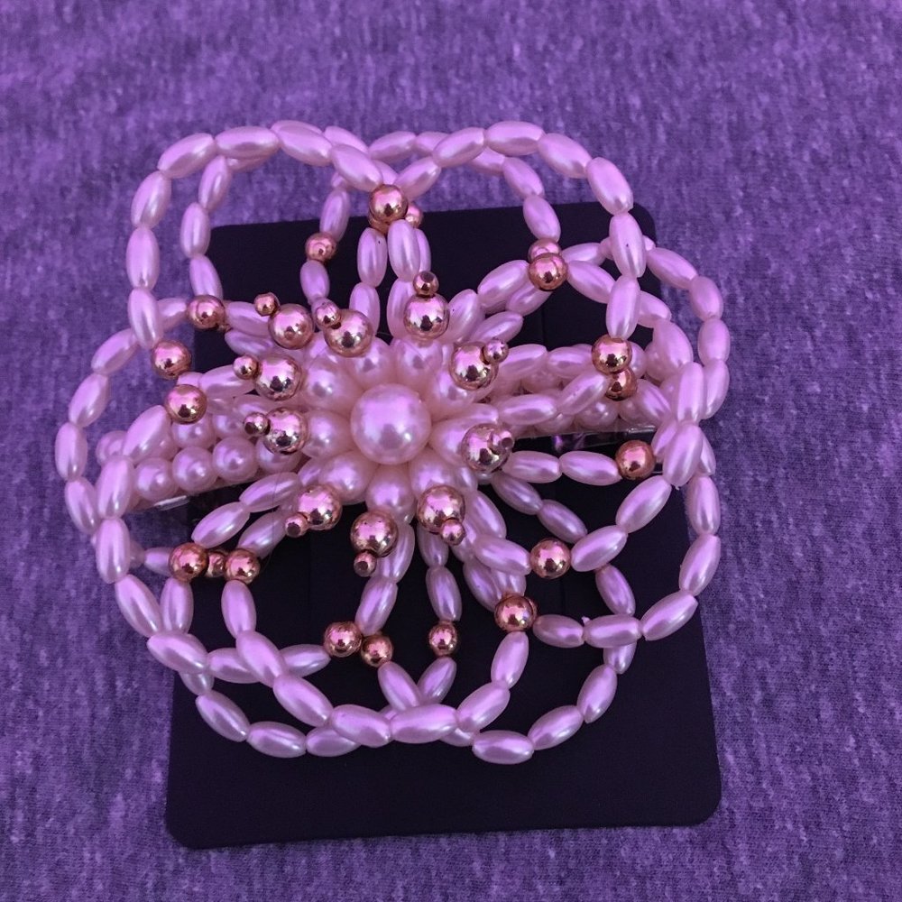 Pearl and Gold Barrette